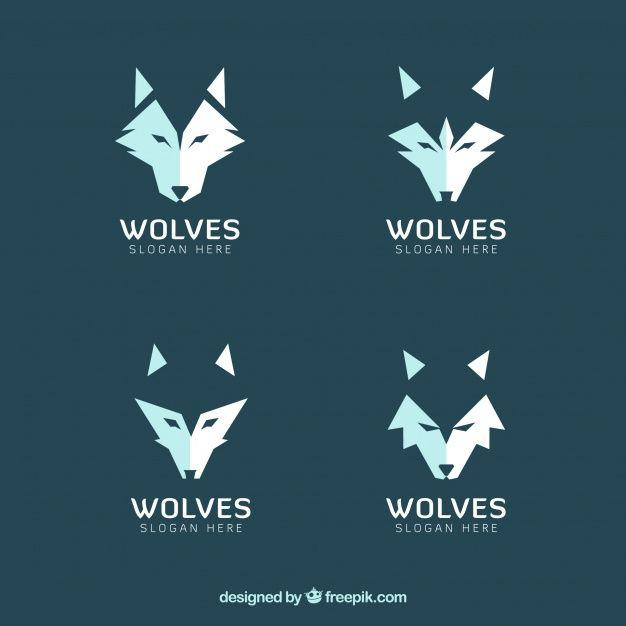 Wolves Logo - Set of modern wolves logos Vector