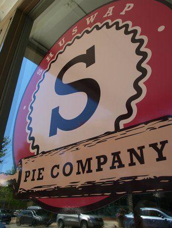 Pie Company Logo - The company logo on the windows of Shuswap Pie Company