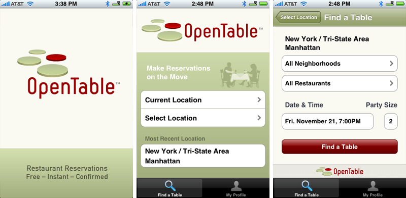OpenTable App Logo - Dining out with iPhone: Zagat and OpenTable hit the App Store