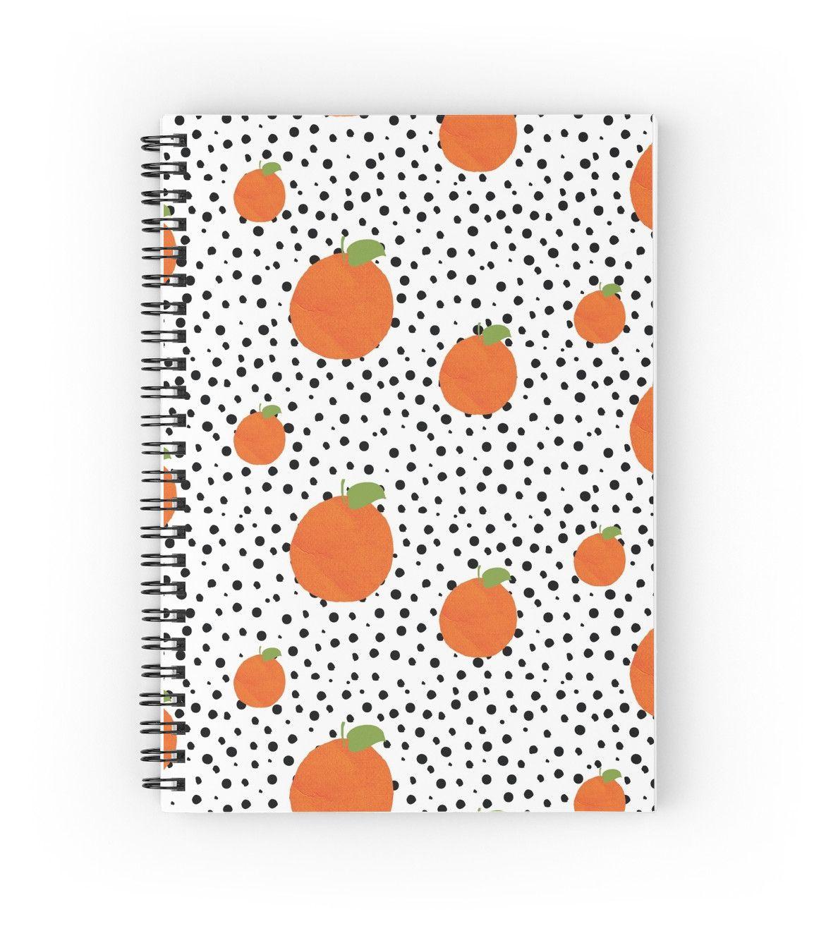Dots Orange Spiral Logo - Polka Dot Oranges' Spiral Notebook by DoucetteDesigns. RedBubble