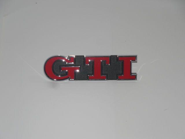GTI Logo - Volkswagen VW Golf 7 VII Genuine Red GTI Grill Badge Emblem