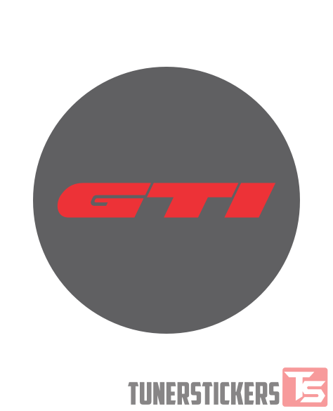 GTI Logo - Volkswagen GTI Logo Center Cap Stickers