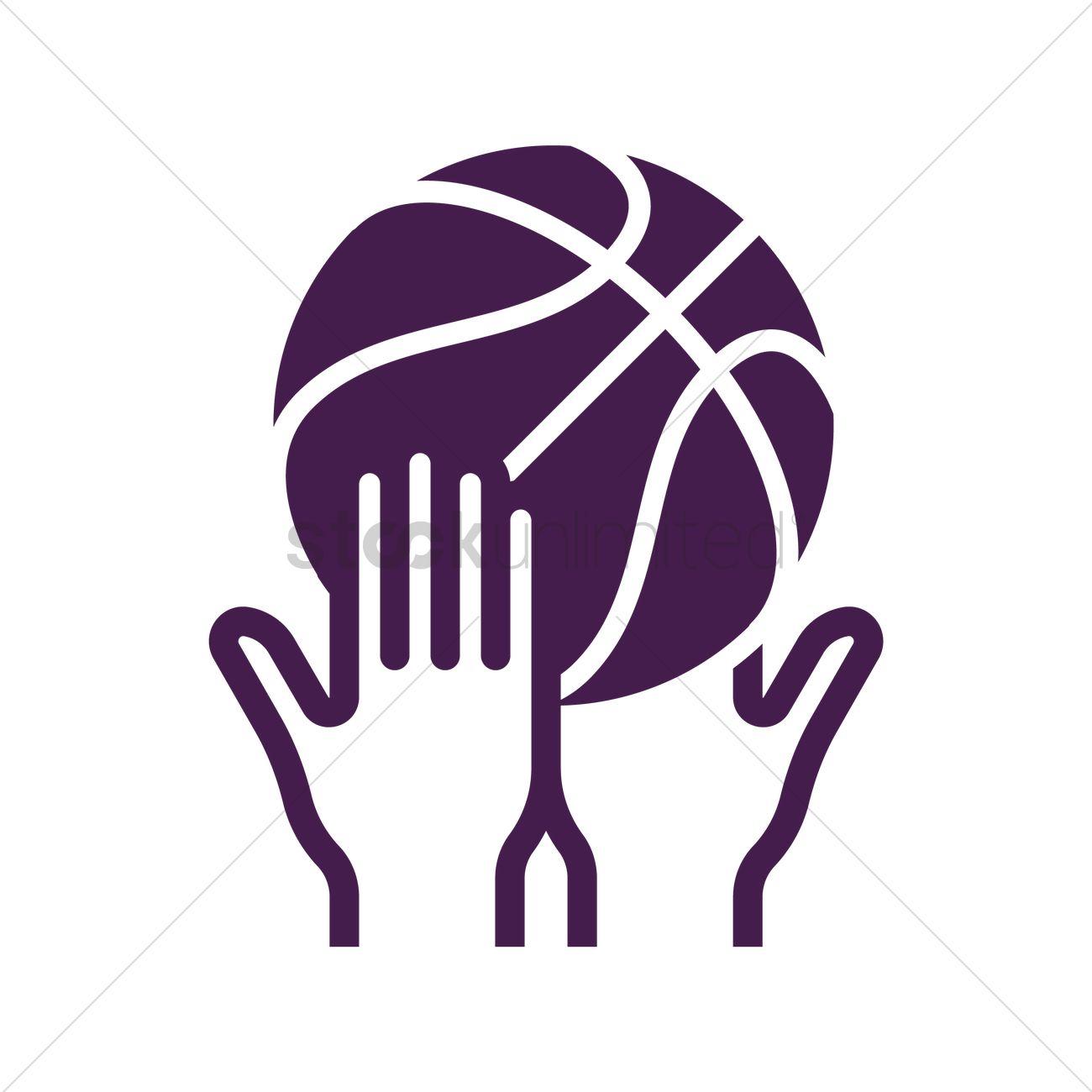 Basketball with Hands Logo - Hands blocking a basketball Vector Image - 1978700 | StockUnlimited