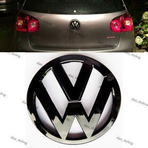 GTI Logo - VW Volkswagen Golf Mk5 V Rear Black Glossy Badge Logo Boot Rear GTI