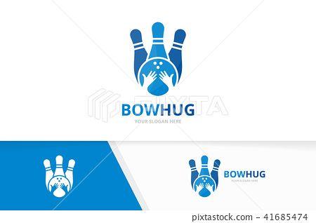 Basketball with Hands Logo - Vector bowling and hands logo combination. Game and embrace symbol ...
