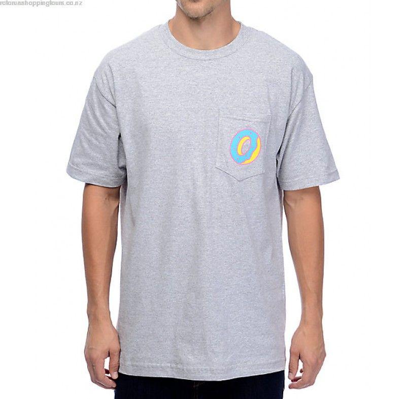 Odd Future Single Donut Logo - Hot Sale Odd Future Single Donut Athletic Grey Pocket T Shirt GREY