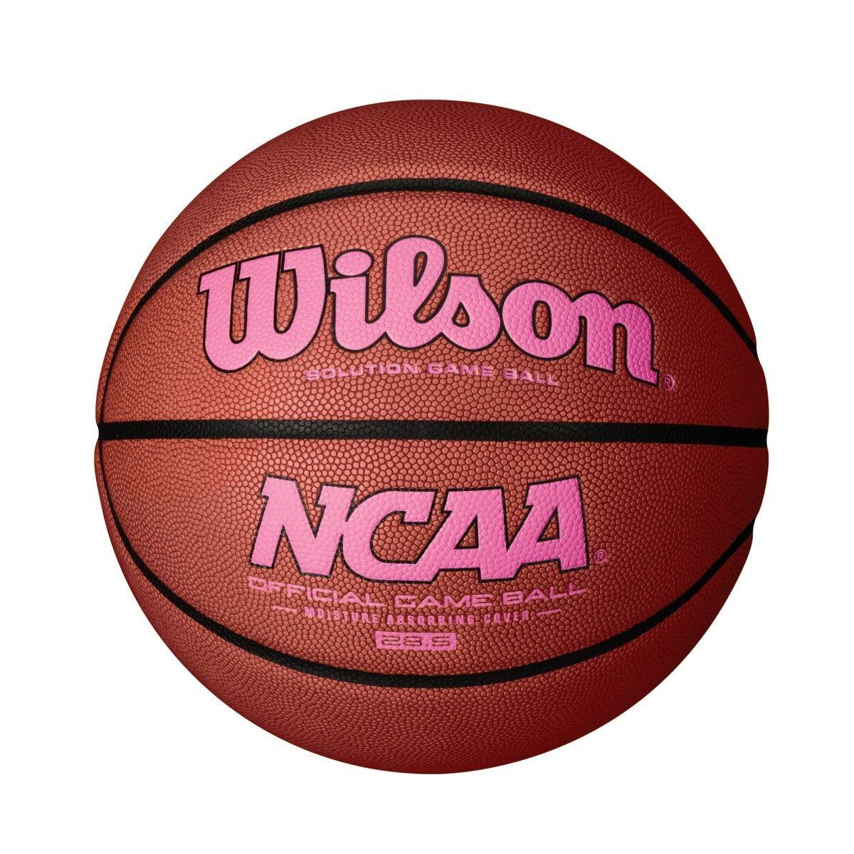 Basketball with Hands Logo - NCAA BASKETBALL WITH PINK LOGO. Wilson Sporting Goods