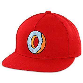Odd Future Single Donut Logo - Odd Future Single Donut Snapback (Red) Hat Cap: Sports