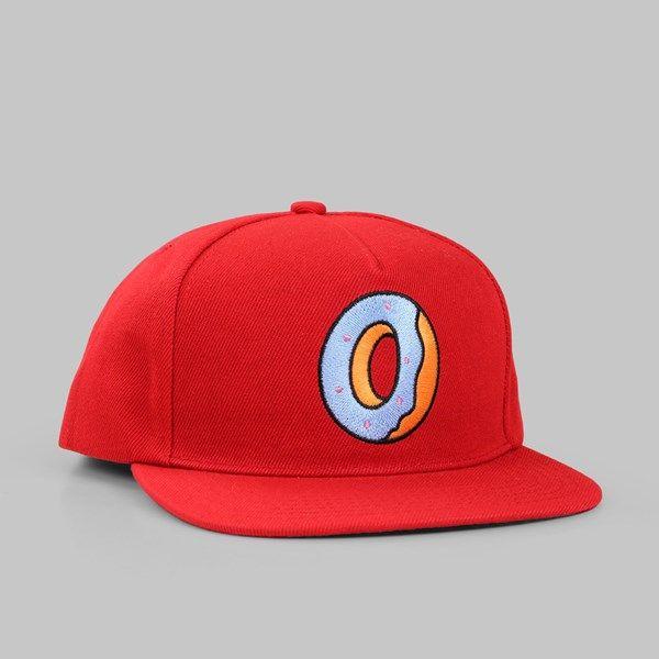 Odd Future Single Donut Logo - ODD FUTURE SINGLE DONUT SNAPBACK RED | Odd Future Caps