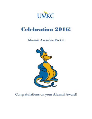 UMKC Alumni Association Logo - Fillable Online Celebration 2016 Alumni Association Fax Email