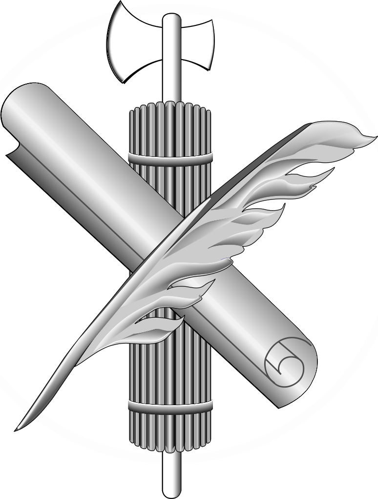 Quill Scroll Logo - File:Fasces-scroll-quill.png - Wikimedia Commons