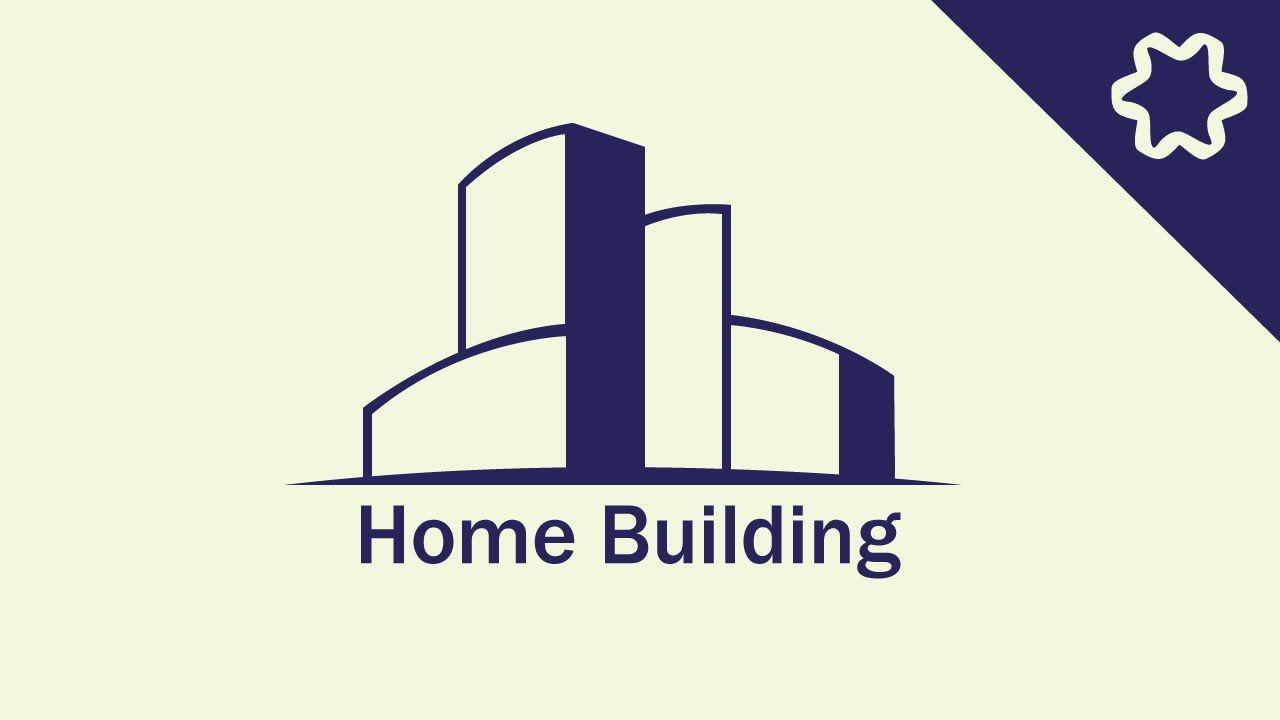 Bulding Logo - Custom Home Building Logo Design in Adobe illustrator CC / City Logo Design  Tutorial