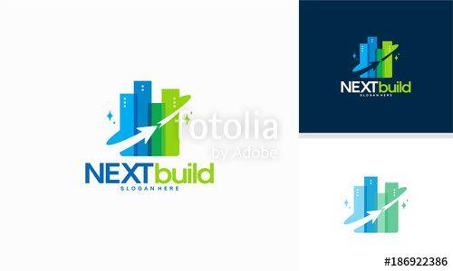 Building Logo - Modern Building Tower designs template, Forward Building logo ...