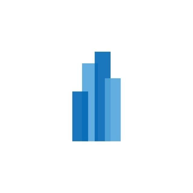 Building Logo - Blue Transparent Real Estate Building Logo Design Concept Vector