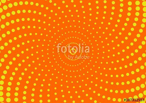 Dots Orange Spiral Logo - Abstract spiral dots background. Vector illustration