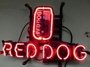 Original Red Dog Beer Logo - RED DOG CAN Real Glass Beer Bar Club Pub Store Garage Display Neon ...
