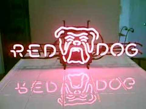 Original Red Dog Beer Logo - RED DOG Real Neon Beer Bar Sign