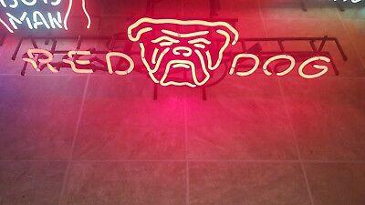 Original Red Dog Beer Logo - ORIGINAL RED DOG vintage neon beer sign LIGHT RED NEON - $399.99