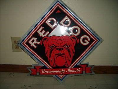 Original Red Dog Beer Logo - Original Red Dog Beer Die Cut Tin Sign