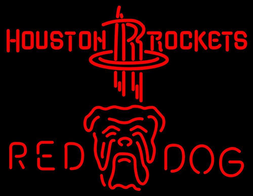 Original Red Dog Beer Logo - Red Dog Houston Rockets NBA Neon Beer Sign, Red Dog with NBA | Beer ...
