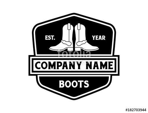 Boots Company Logo - Hexagon Men Boots Shoes Illustration Vintage Logo Company