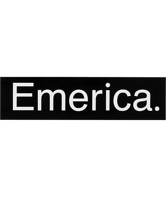 Emerica Logo - Emerica Black & White Logo Sticker | Zumiez