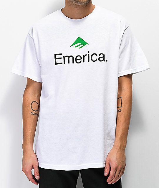 Emerica Logo - Emerica Skateboard Logo White T Shirt