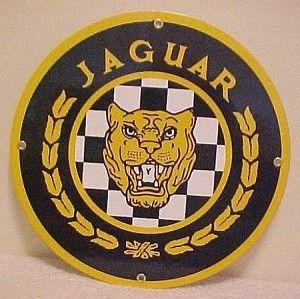 Vintage Automobile Logo - Jaguar Automobile Logo Porcelain Sign