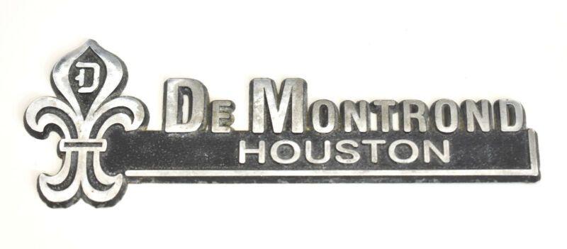 Vintage Automobile Logo - Vintage De Montrond Houston Emblem Metal Automobile Logo | PolyBull.com