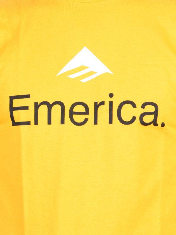 Emerica Logo - Emerica Emerica Skateboard L GOLD men's short sleeve t-shirt / Swis ...