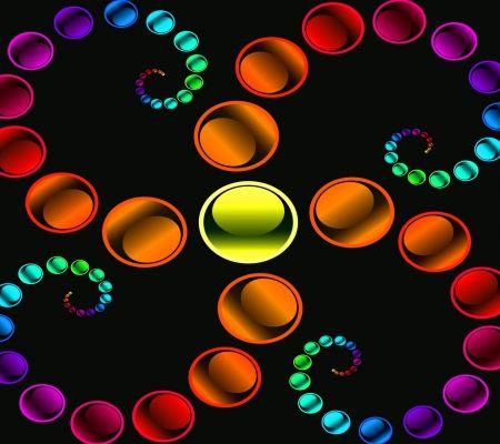 Dots Orange Spiral Logo - Multicolor Spiral Dots & Abstract Background Wallpaper