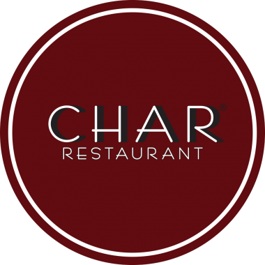 Resturants Red and Cream Circle Logo - Home - Char Restaurant