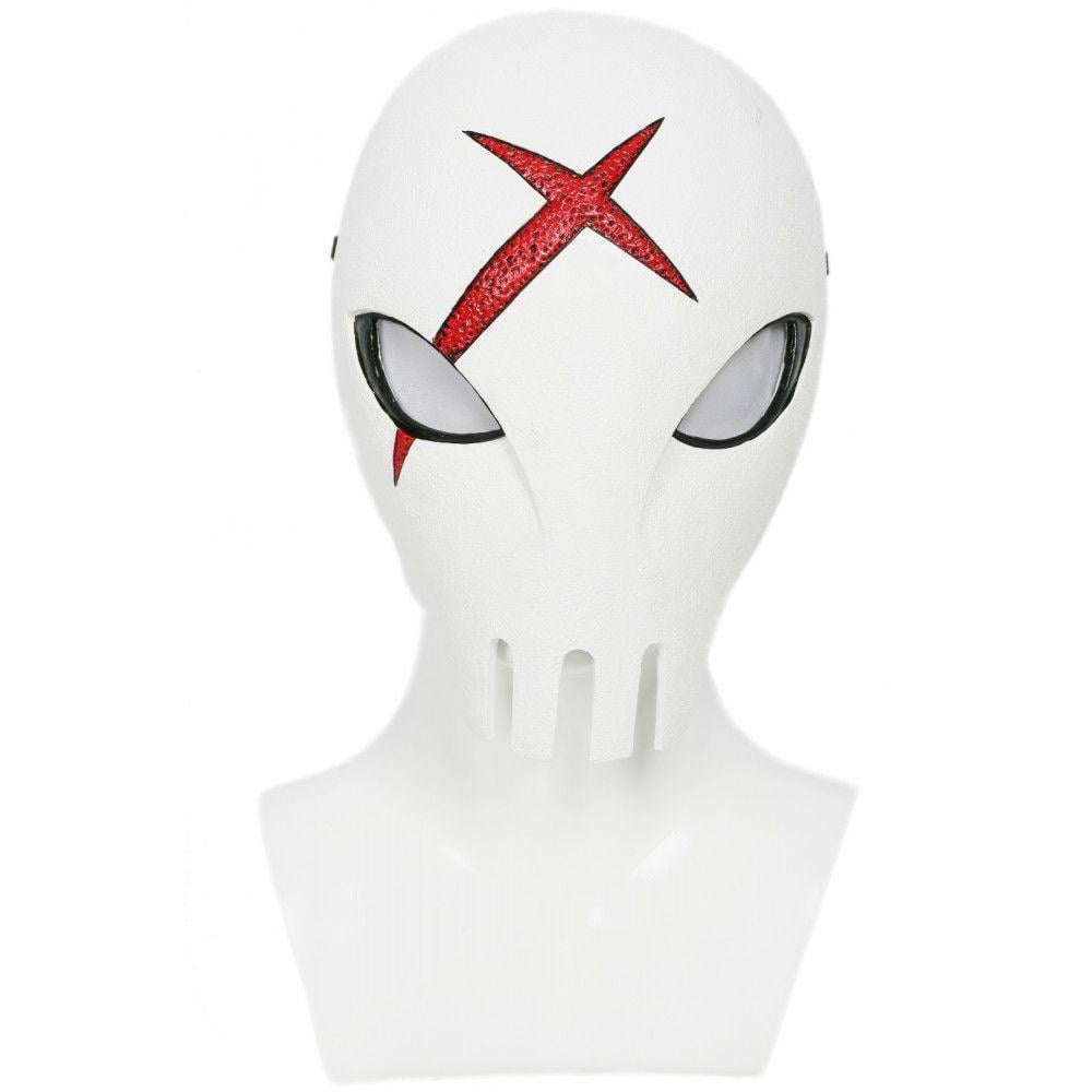 White with Red X Logo - DC Comics Teen Titans Red X Mask White Skull Mask Cosplay Props