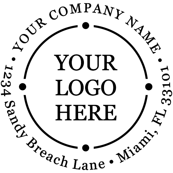 Round Logo - Orbit Styled Round Custom Logo Stamper - Simply Stamps