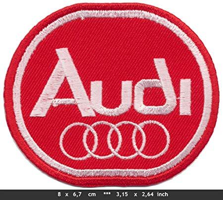 Red White N Logo - AUDI Iron Sew On Cotton Patch cars Germany A3 A4 A5 A6 A8 oval red ...