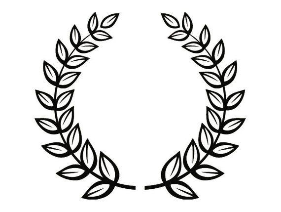 Leaves Logo - Wreath 7 Olive Branch Leaves Logo Design Element Emblem Label | Etsy