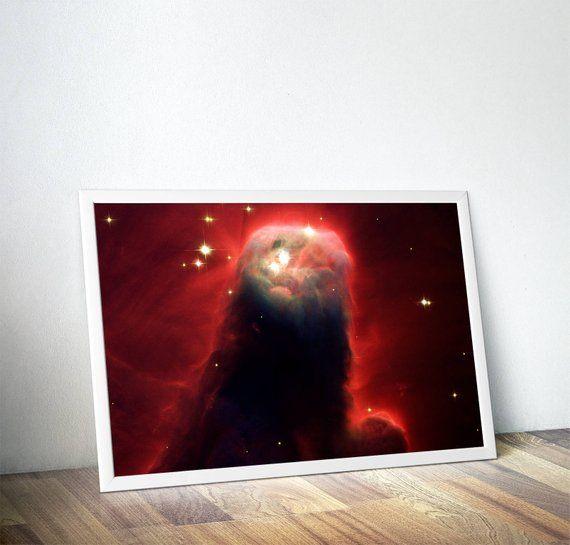 Hubble Worm Logo - Space Poster Hubble Telescope Art Worm Nebula Outer Space