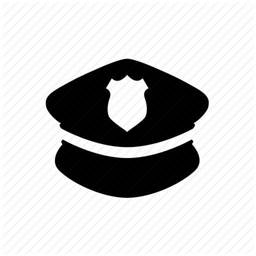 Police Cap Logo - Cap, constable, cop, cops, detective, hat, police icon