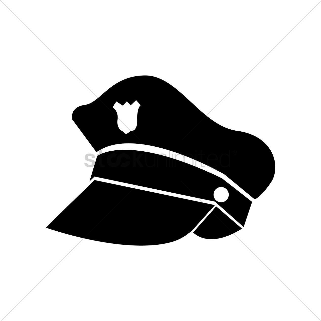 Police Cap Logo - Police cap Vector Image