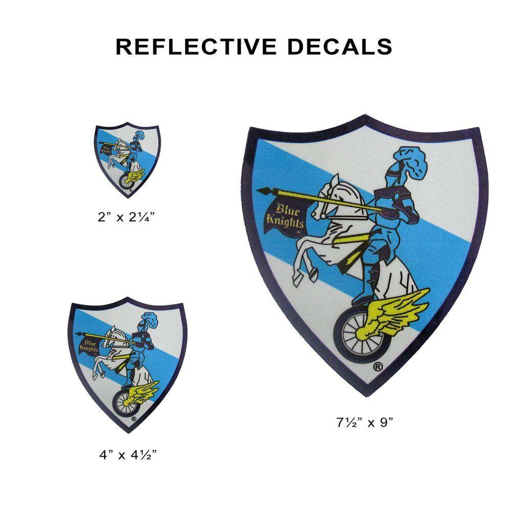 Blue Night Shield Logo - Reflective Decals / Cling — Blue Knights WI XI