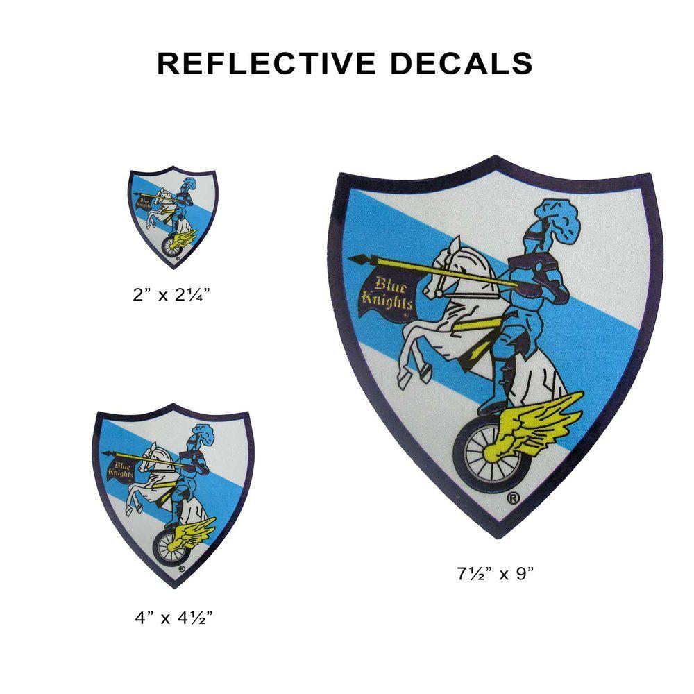 Blue Night Shield Logo - Reflective Decals / Cling