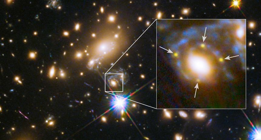 Hubble Worm Logo - Hubble telescope sees quadruple | Science News