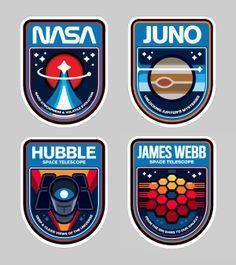 Hubble Worm Logo - NASA Logo Design Hubble Juno James Webb Telescope Space James White