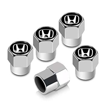 Automotive Tire Logo - Amazon.com: Honda Black Logo Chrome Tire Stem Valve Caps Set: Automotive