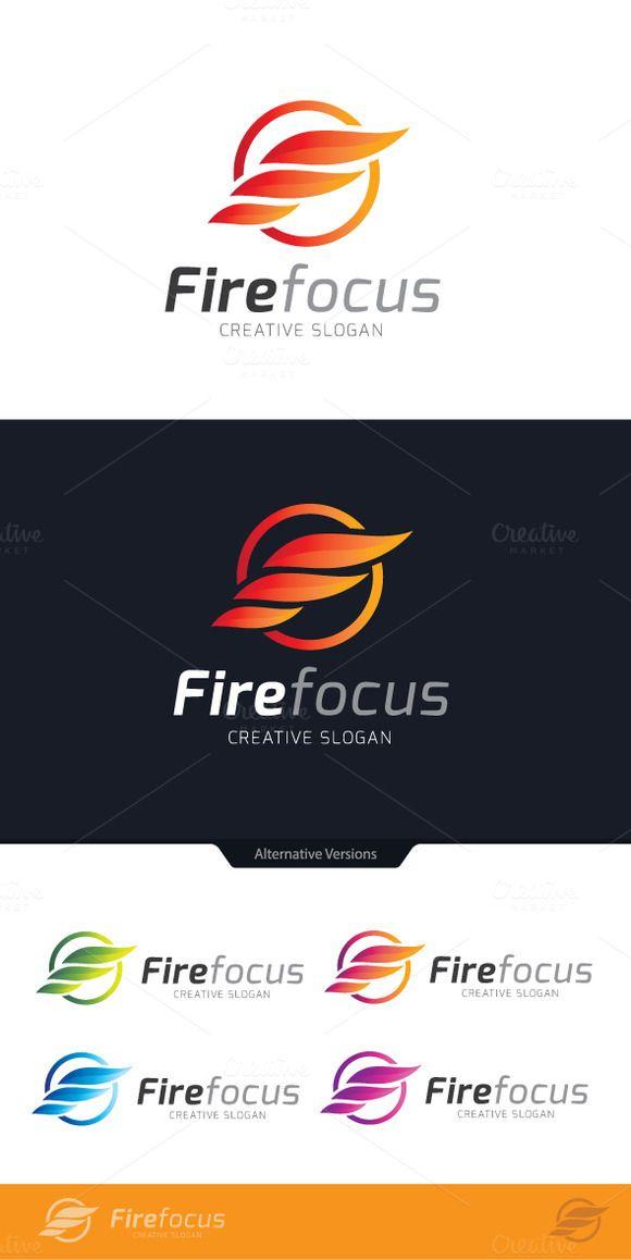Super F Logo - F Letter Fire Focus by Super Pig Shop on @creativemarket | A to Z ...