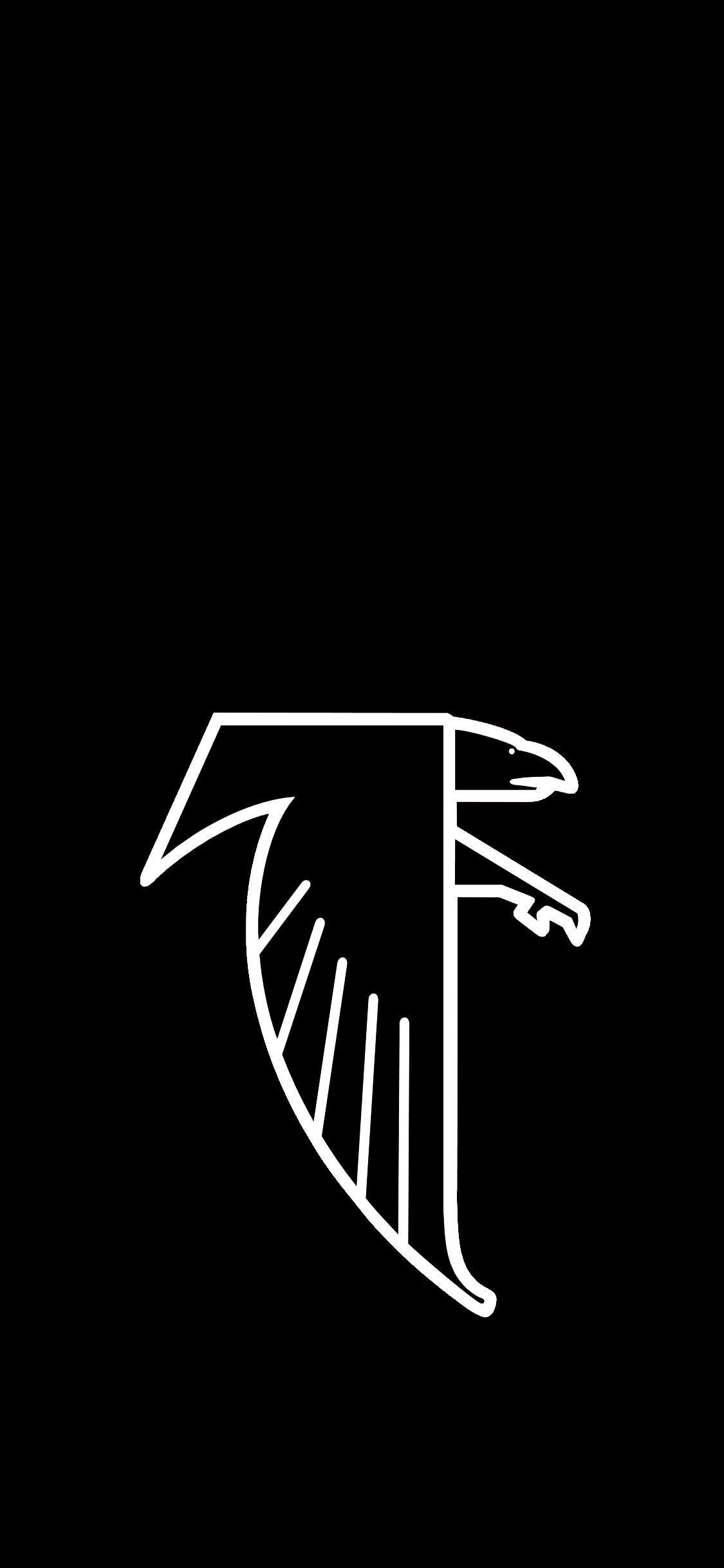 Atlanta Falcons Old Logo - I made some 2436 x 1125 Atlanta Falcons Phone background to take
