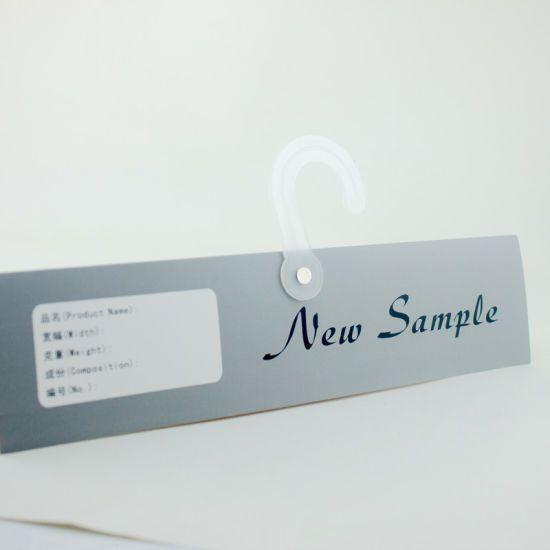 Fabric Printing Logo - China Custom Printing Logo Grey Fabric Sample Paper Hanger