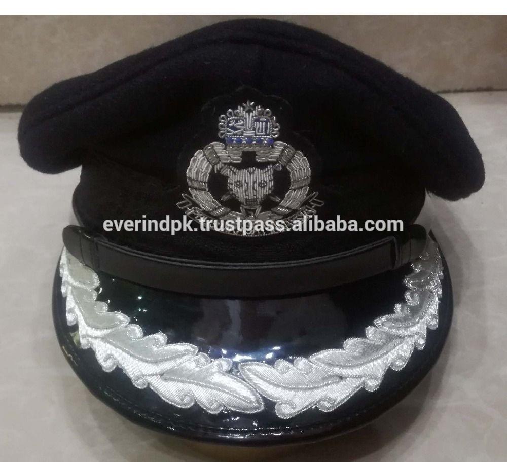 Police Cap Logo - Malaysian Police Cap Hand Embroidered Polis Peak Hat Single Leaf ...