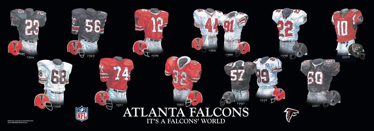 Atlanta Falcons Old Logo - Atlanta Falcons Uniform and Team History. Heritage Uniforms and Jerseys