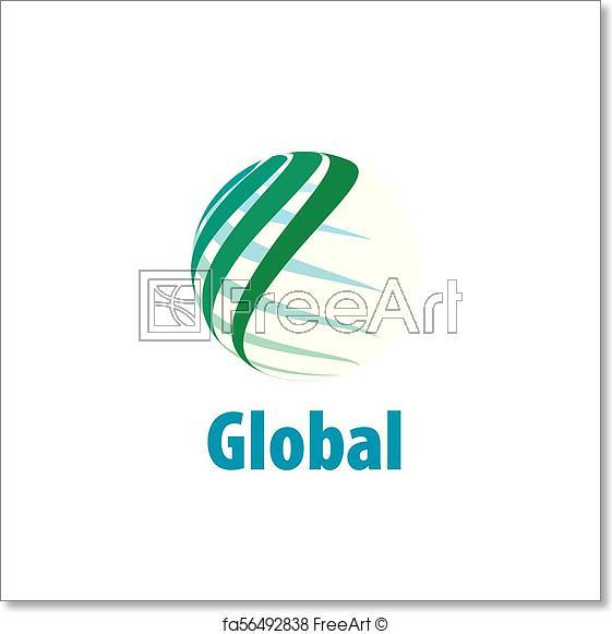 Sports Globe Logo - Free art print of Vector logo globe. Abstract globe logo. Vector ...